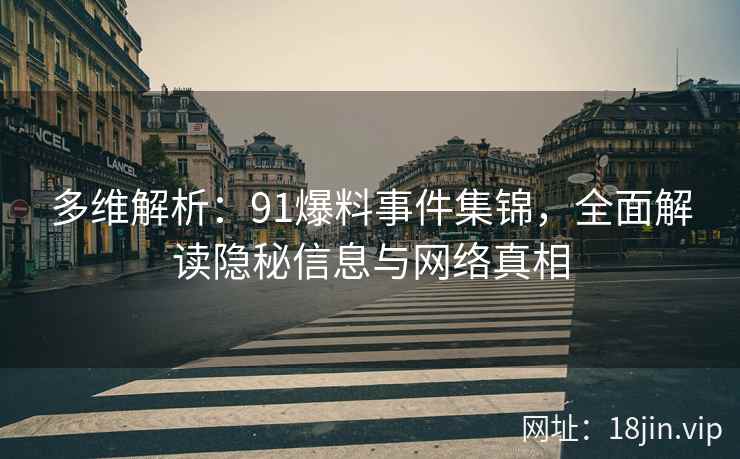 多维解析：91爆料事件集锦，全面解读隐秘信息与网络真相